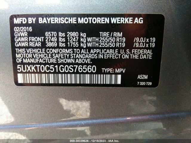 5UXKT0C51G0S76560 BMW X5 Edrive Xdrive40e