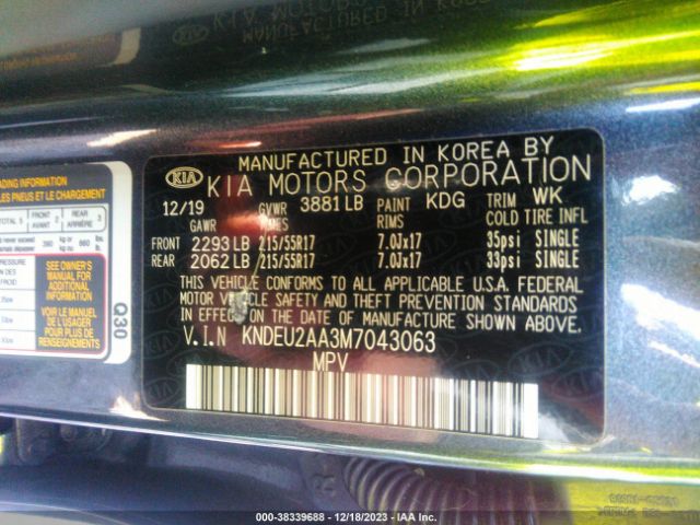 KNDEU2AA3M7043063 KIA SELTOS S