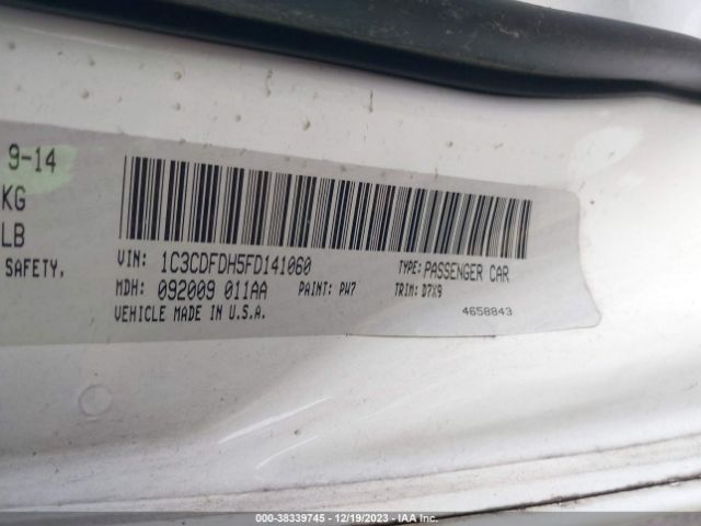 1C3CDFDH5FD141060 Dodge Dart Aero