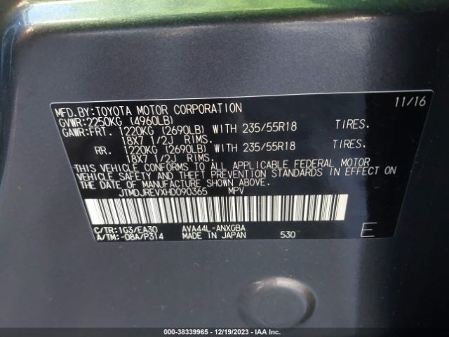 JTMDJREVXHD090365 Toyota Rav4 Hybrid Limited