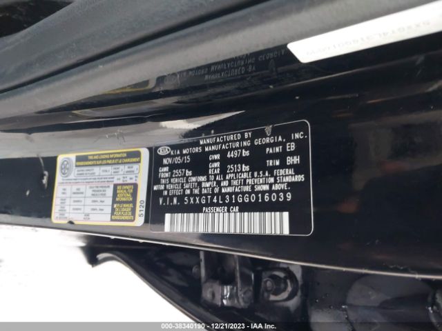 5XXGT4L31GG016039 KIA Optima Lx