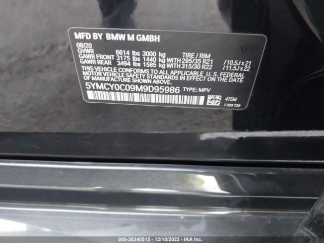 5YMCY0C09M9D95986 BMW X6 M