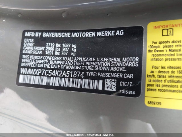 2019 MINI HARDTOP WMWXP7C54K2A51874 Photo 8