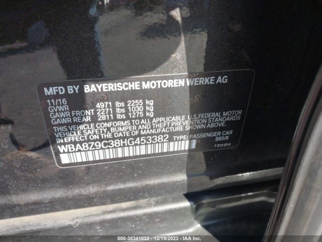 2017 BMW 330I GRAN TURISMO WBA8Z9C38HG453382 Photo 8