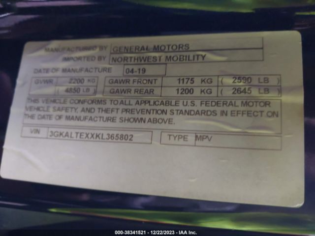3GKALTEXXKL365802 GMC Terrain Sle