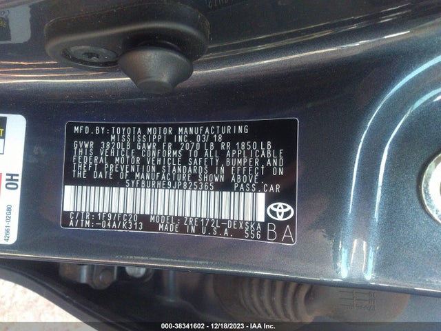 Toyota Corolla Se/xse 2018 5YFBURHE9JP825365 Image 9