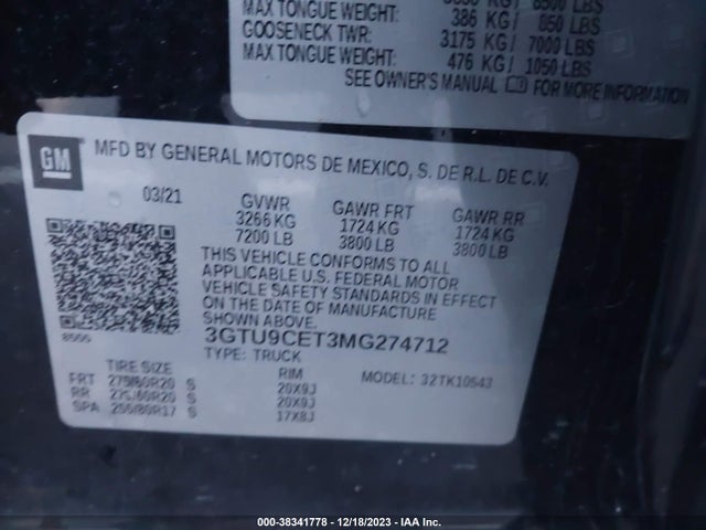 GMC Sierra 1500 4wd  Short Box Elevation 2021 3GTU9CET3MG274712 Image 9