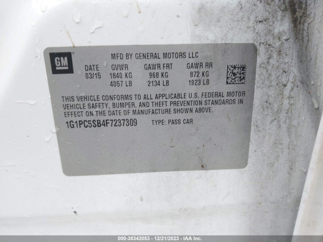 Chevrolet Cruze 1lt Auto 2015 1G1PC5SB4F7237309 Image 9