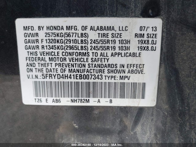 Acura Mdx Technology Package 2014 5FRYD4H41EB007343 Image 9