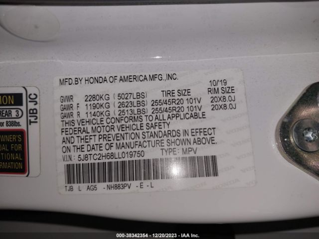 5J8TC2H68LL019750 Acura Rdx A-spec Package