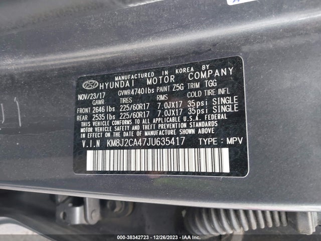 Hyundai TUCSON SE 2018 KM8J2CA47JU635417 Image 9