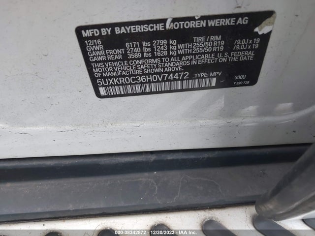 BMW X5 Xdrive35i 2017 5UXKR0C36H0V74472 Image 9