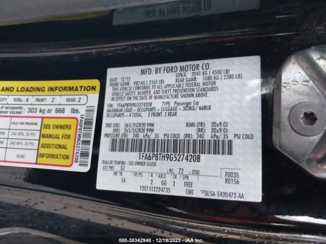 1FA6P8TH9G5274208 Ford Mustang Ecoboost