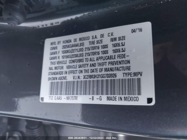 3CZRM3H31GG703926 Honda CR-V LX
