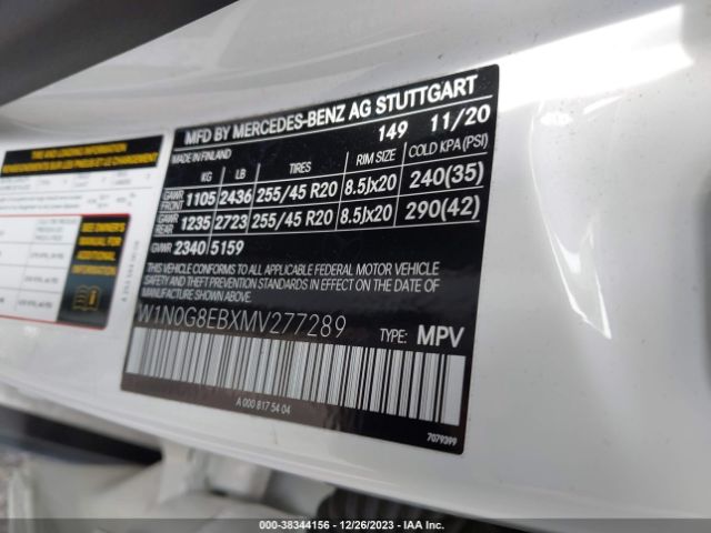 2021 MERCEDES-BENZ GLC 300 W1N0G8EBXMV277289 Photo 8