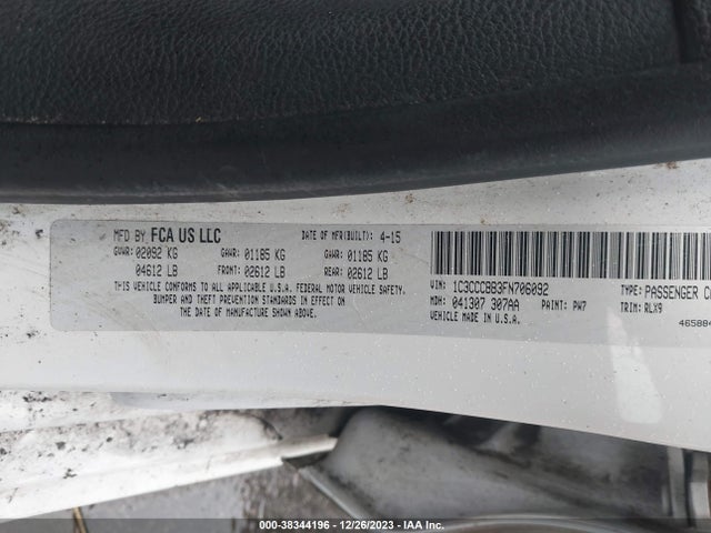 1C3CCCBB3FN706092 Chrysler 200 S
