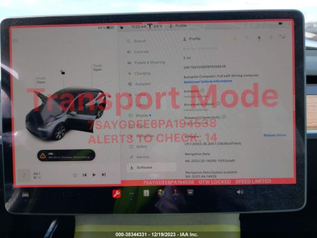 7SAYGDEE6PA194538 Tesla Model Y