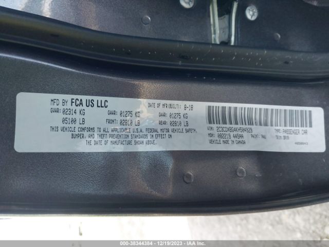 2C3CDXBG4KH504929 Dodge Charger Sxt Rwd