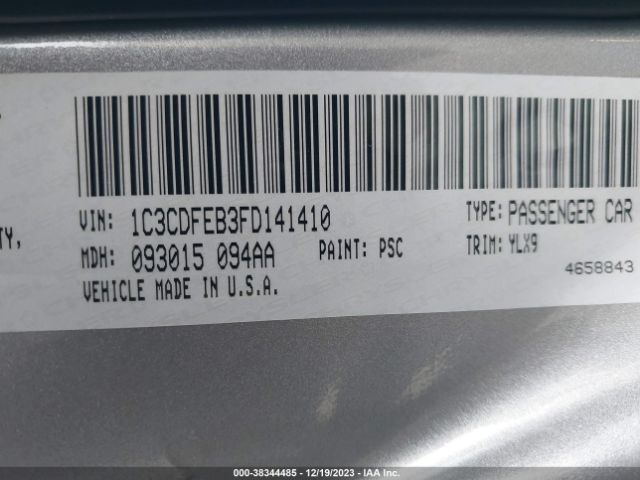1C3CDFEB3FD141410 Dodge DART GT