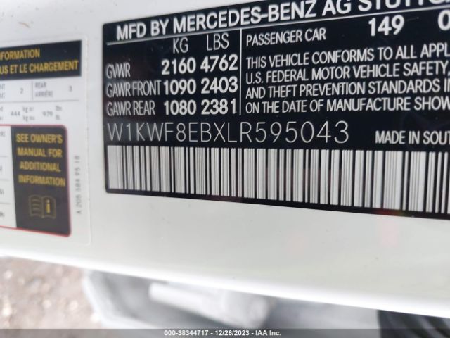 2020 MERCEDES-BENZ C 300 W1KWF8EBXLR595043 Photo 8
