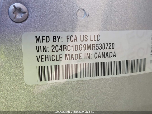 2C4RC1DG9MR530720 Chrysler Voyager Lxi