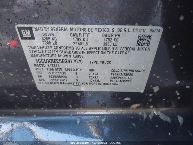 Chevrolet Silverado 1500 1lt 2014 3GCUKREC5EG477979 Image 9