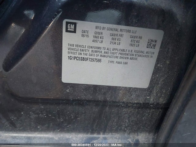 Chevrolet Cruze 1lt Auto 2015 1G1PC5SB0F7297586 Image 9