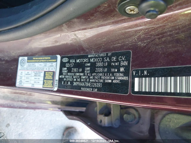 KIA FORTE LX 2017 3KPFK4A78HE126391 Image 9
