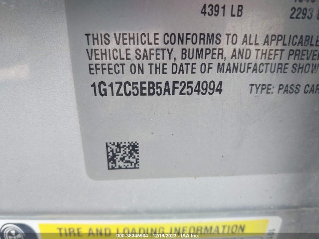 2010 CHEVROLET MALIBU LT VIN: 1G1ZC5EB5AF254994
