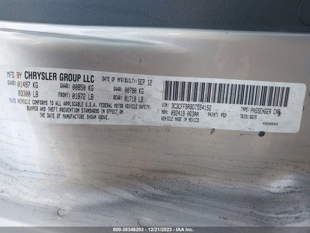 2013 FIAT 500 3C3CFFBR8DT554152 Photo 8