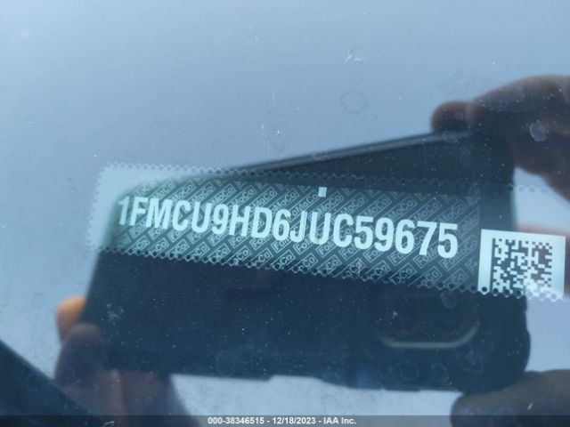 1FMCU9HD6JUC59675 Ford ESCAPE SEL