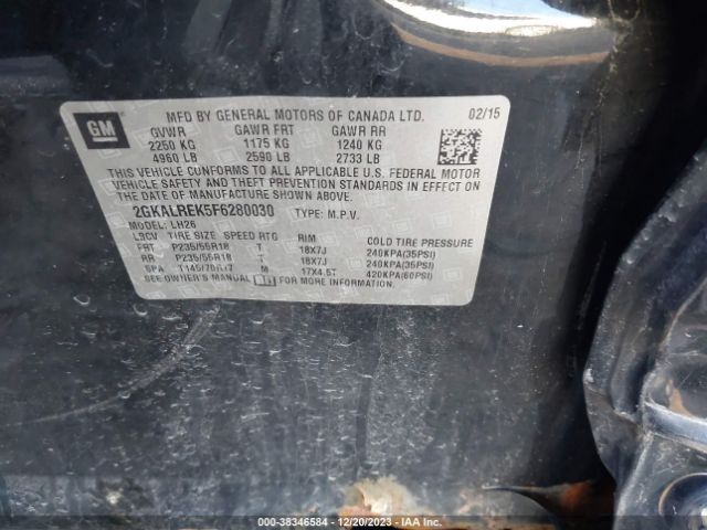 2GKALREK5F6280030 GMC Terrain Sle-2