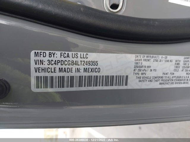 Dodge Journey Crossroad 2020 3C4PDCGB4LT249355 Image 9