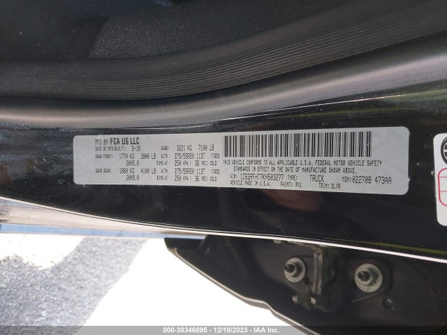 RAM 1500 Limited  4x4 5'7 Box 2019 1C6SRFHT7KN503277 Image 9