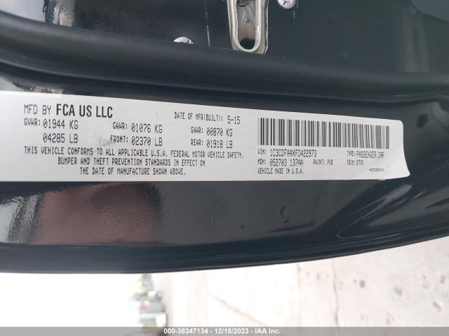 Dodge DART SE 2015 1C3CDFAAXFD422973 Image 9
