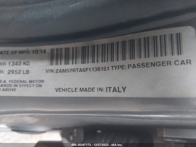 ZAM57RTA6F1138151 Maserati Ghibli S Q4