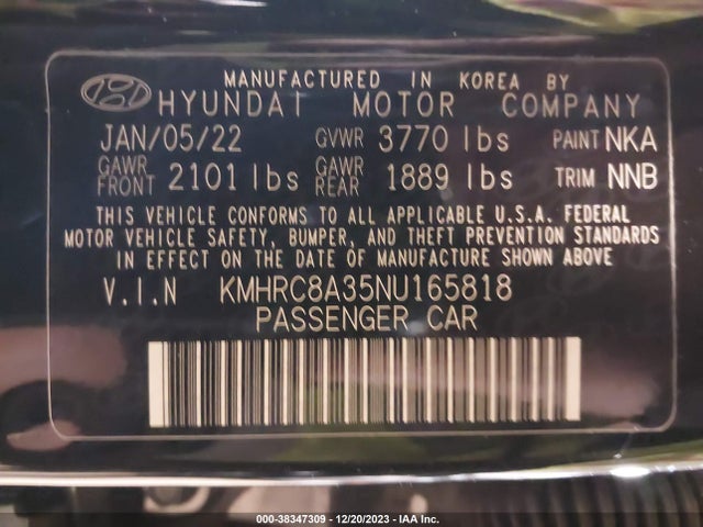 Hyundai Venue Sel 2022 KMHRC8A35NU165818 Image 9