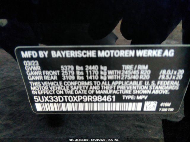 2023 BMW X4 5UX33DT0XP9R98461 Photo 8