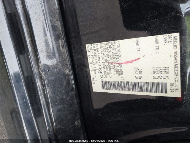 2015 NISSAN ALTIMA 2.5 S VIN: 1N4AL3APXFN306620
