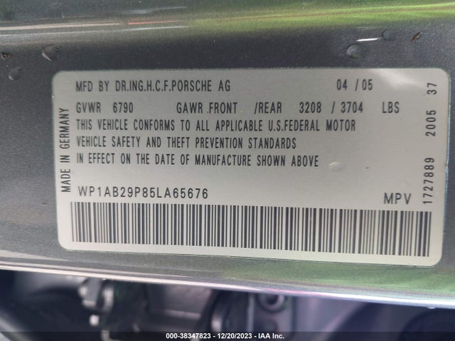 2005 PORSCHE CAYENNE WP1AB29P85LA65676 Photo 8