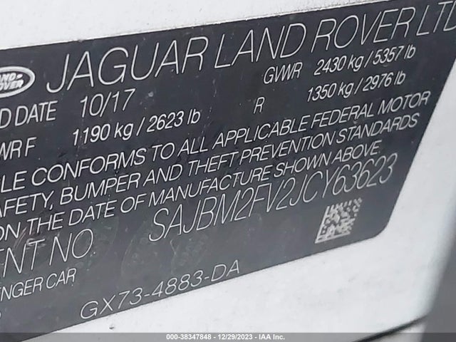 2018 JAGUAR XF SAJBM2FV2JCY63623 Photo 8