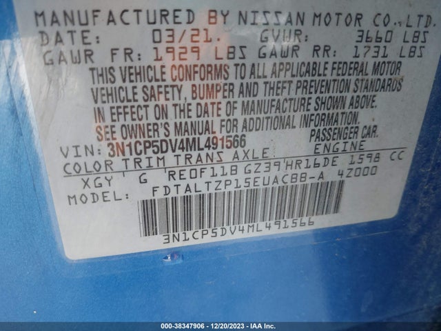 Nissan Kicks Sr Xtronic Cvt 2021 3N1CP5DV4ML491566 Image 9