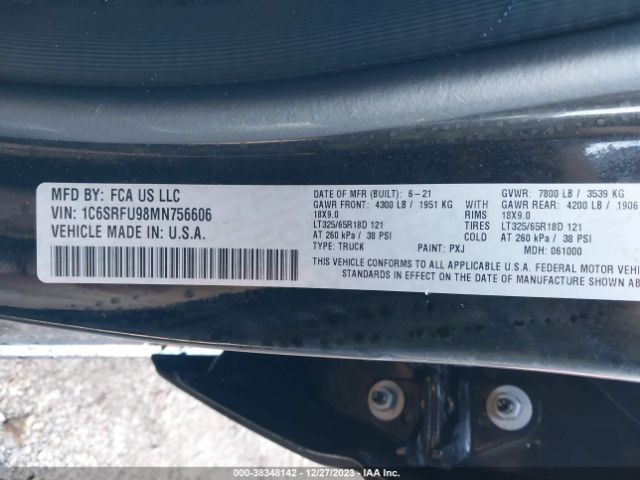 2021 RAM 1500 1C6SRFU98MN756606 Photo 8