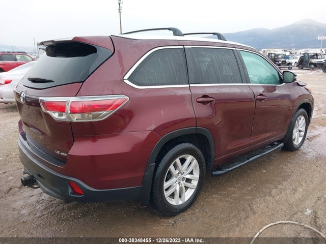 Toyota Highlander Le V6 2015 5TDBKRFH3FS218069 Image 4