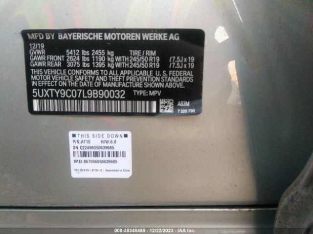 5UXTY9C07L9B90032 BMW X3 M40i