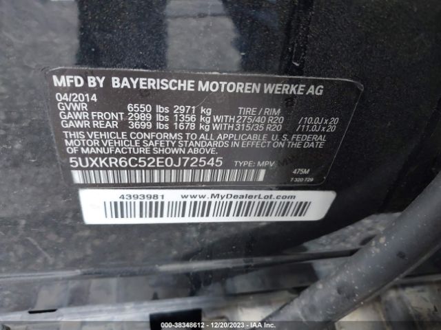 5UXKR6C52E0J72545 BMW X5 Xdrive50i