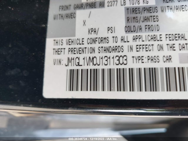Mazda Mazda6 Touring 2018 JM1GL1VM0J1311303 Image 9