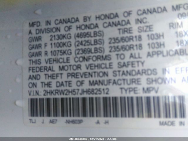 2HKRW2H57JH682512 Honda CR-V EX
