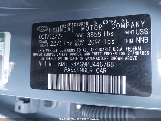 Hyundai ELANTRA SEL 2023 KMHLS4AG9PU446768 Image 9