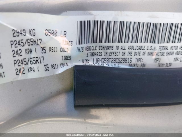 2009 JEEP COMMANDER 1J8HG58T29C528816 Photo 8